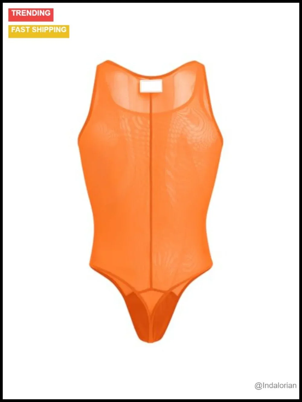 Men's Sheer Mesh Bodysuit Tank Top Jumpsuit Shapewear Fitness Singlet Sleeveless